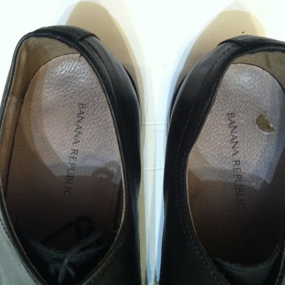BANANA REPUBLIC MENS PRE-OWNED BLACK ITALIAN LEATHER DRESS SHOES SIZE: 10.5M main image 7